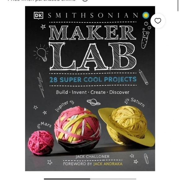 Smithsonian Make Lab Kids Activity / Project Book Science Experiments - Picture 1 of 3